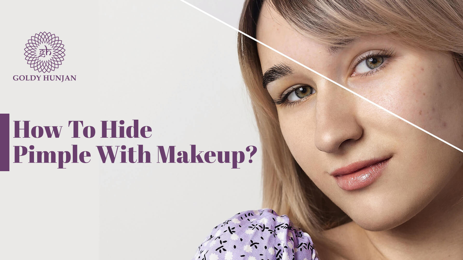 How to hide pimple with makeup